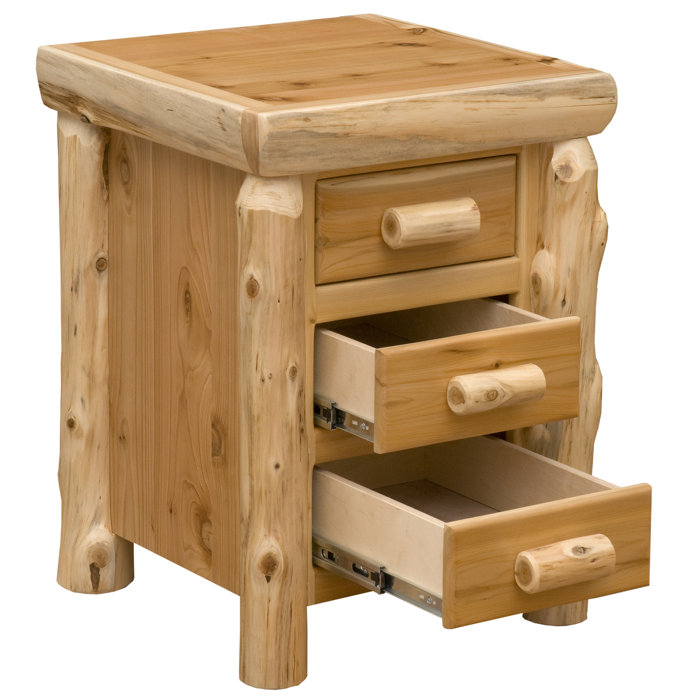 Fireside Lodge Cedar Solid + Manufactured Wood Nightstand | Wayfair